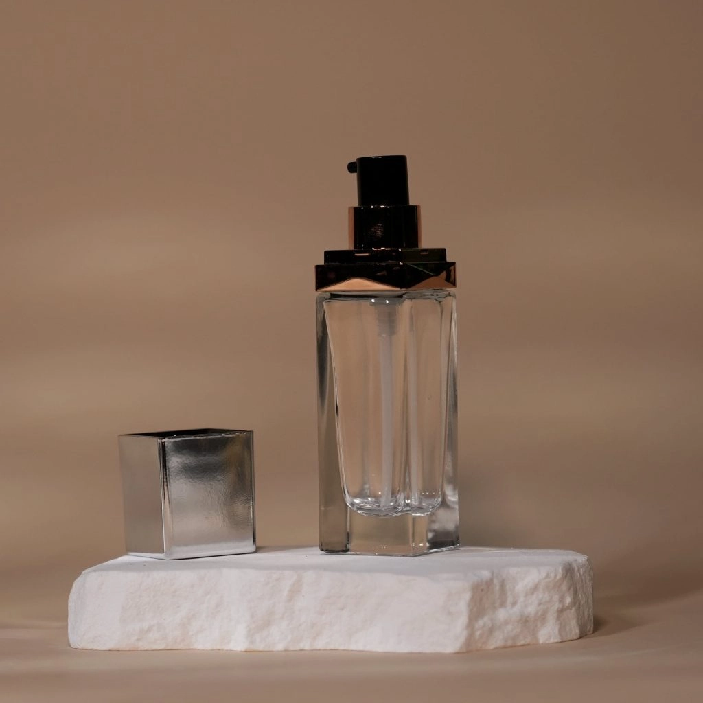 30ml Glass Square Liquid Foundation Bottle