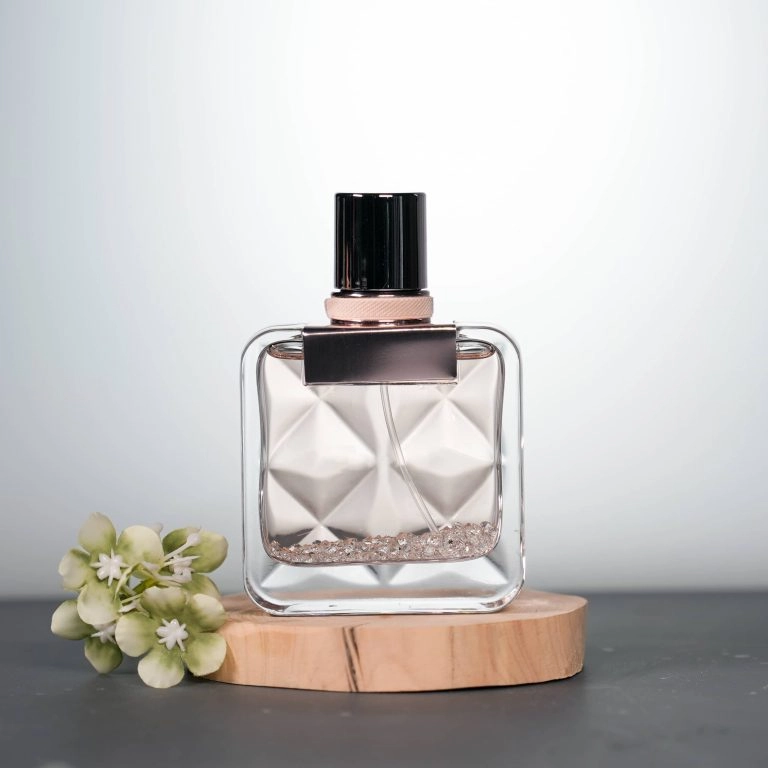 50ml Bowling Shape Embossed Design Perfume Bottle