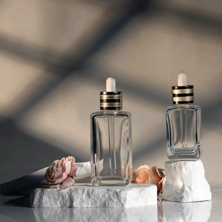 Essential Oils Cosmetics Bottle with Aluminum Dropper