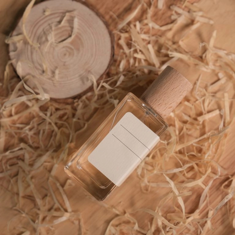 50ml flat clear glass perfume bottle