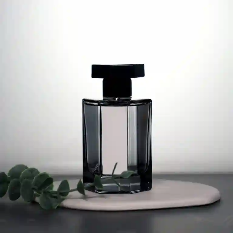 50ml polygon spray black glass bottle