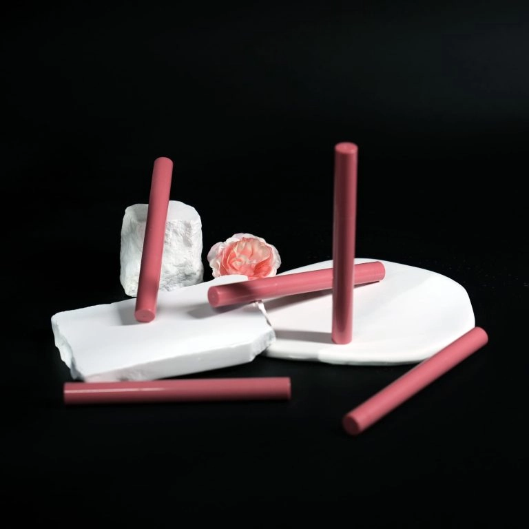 pink plastic thin lipstick tube