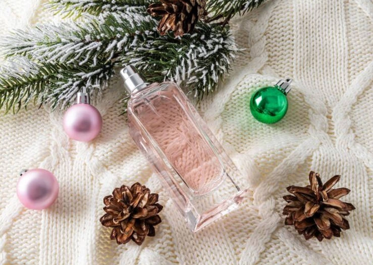 Christmas perfume bottle