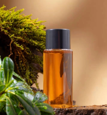 brown perfume glass bottle