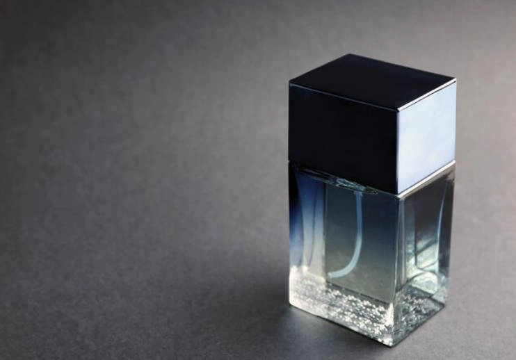 black square perfume bottle