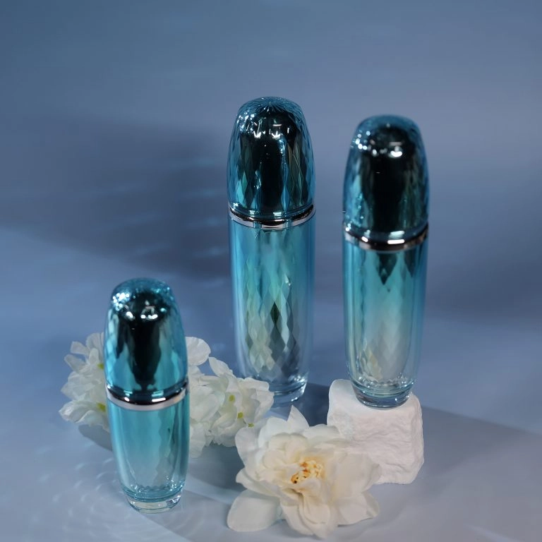 gradient blue appearance lotion bottle