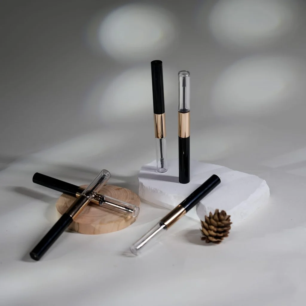 Empty Eyelash Wand Brush and Lash Glue Adhesive Tube